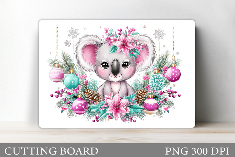 Christmas Koala Cutting Board. Christmas Cutting Board