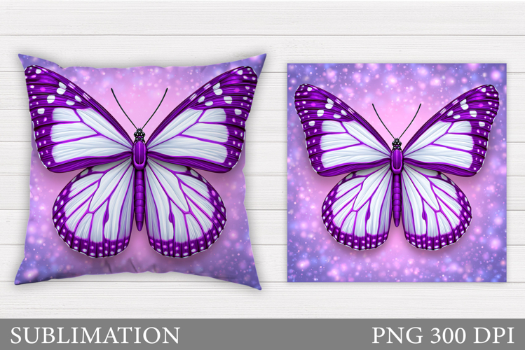Butterfly Pillow Design. Butterfly Sublimation example image 1