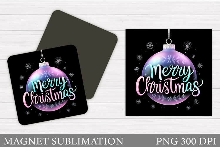 Christmas Magnet Design. Winter Magnet Sublimation