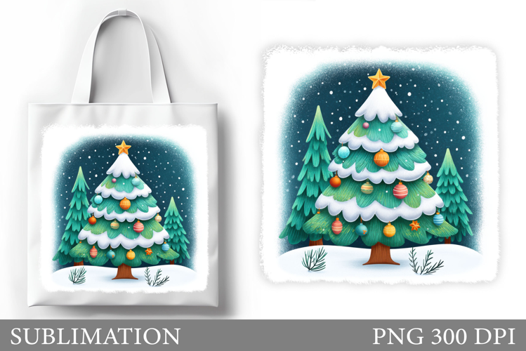 Christmas Tree Tote Bag. Christmas Tote Bag Design