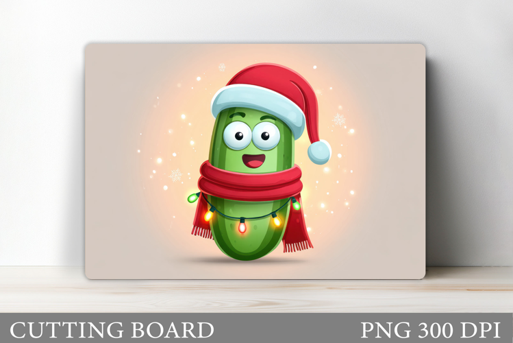 Christmas Pickle Cutting Board. Christmas Cutting Board