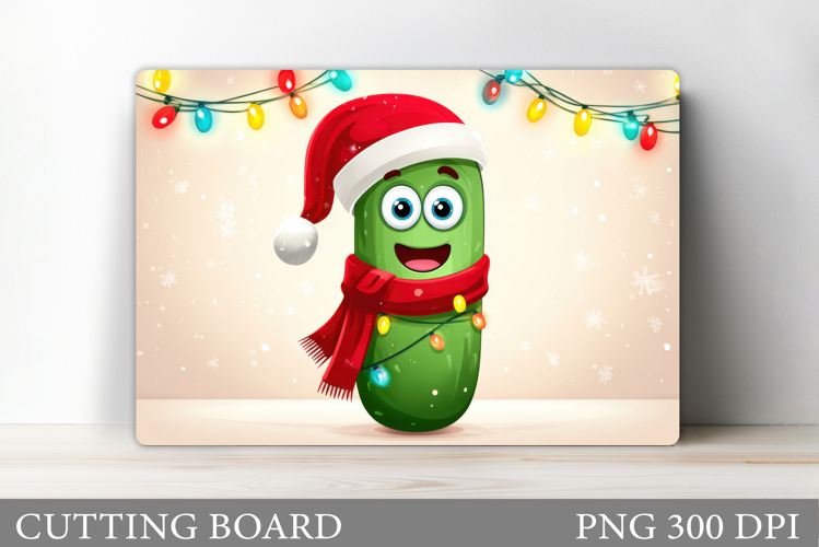 Christmas Pickle Cutting Board. Christmas Cutting Board