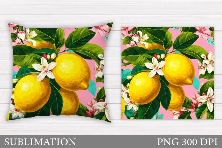 Lemons Pillow Design. Lemons Sublimation