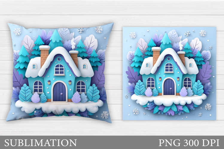 Christmas Pillow Design. Christmas Sublimation
