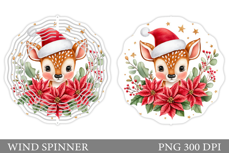 Christmas Deer Wind Spinner. Christmas Wind Spinner Design
