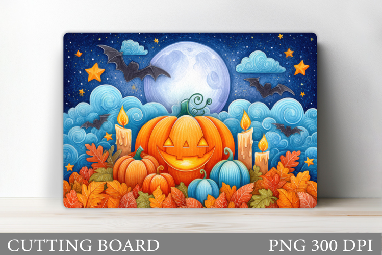 Halloween Pumpkin Cutting Board. Halloween Cutting Board