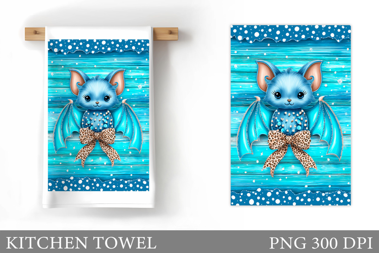 Halloween Bat Kitchen Towel. Halloween Kitchen Towel Design