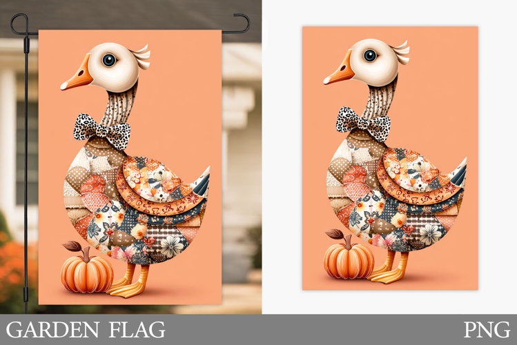 Fall Goose Garden Flag Design. Fall Garden Flag Sublimation