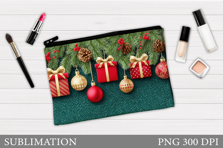 Christmas Cosmetics Bag. Christmas Makeup Bag Design