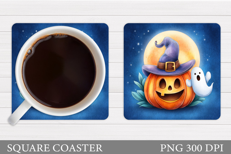 Halloween Pumpkin Coaster. Halloween Coaster Sublimation