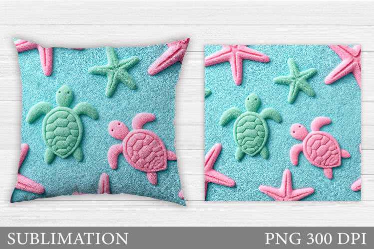 Sea Turtle Pillow Design. Sea Turtle Sublimation