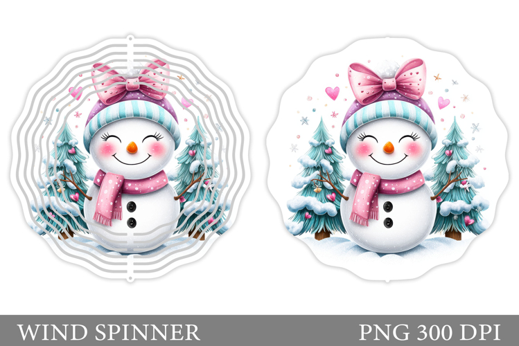 Christmas Wind Spinner. Cute Snowman Wind Spinner Design