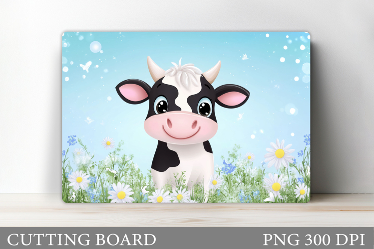 Cute Cow Cutting Board Design. Cow Sublimation