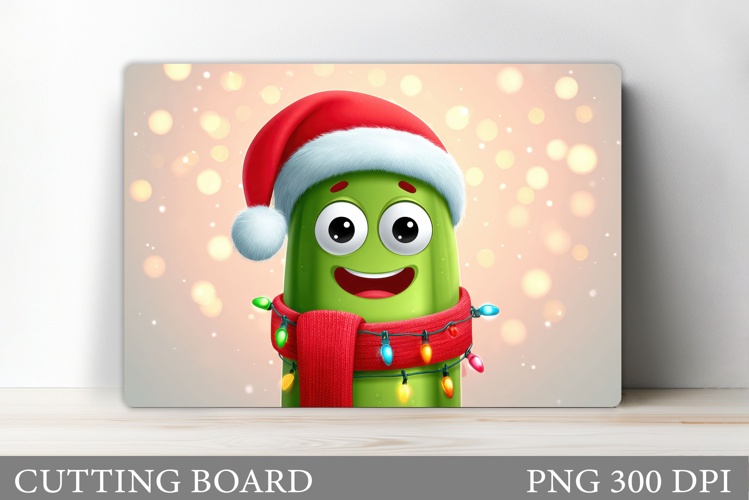Christmas Pickle Cutting Board. Christmas Cutting Board