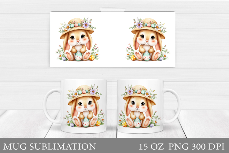 Easter Bunny Mug Design. Easter Mug Sublimation