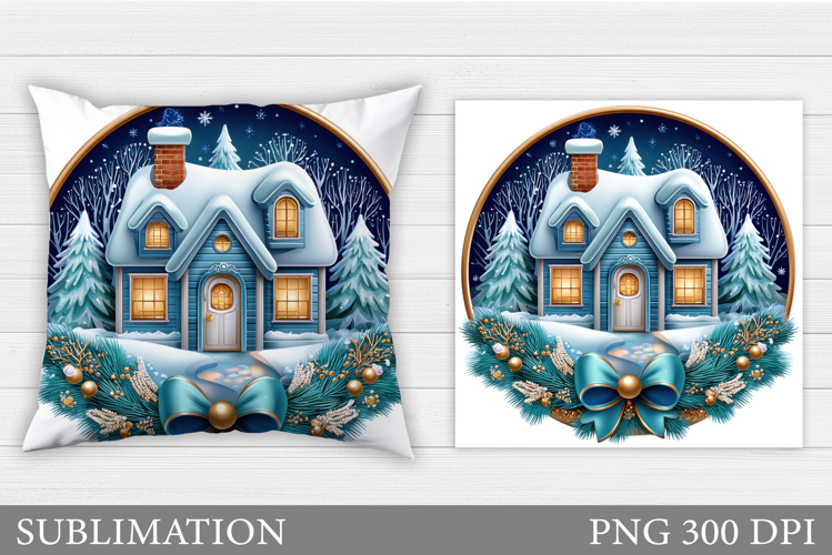 Christmas Pillow Design. Christmas Sublimation
