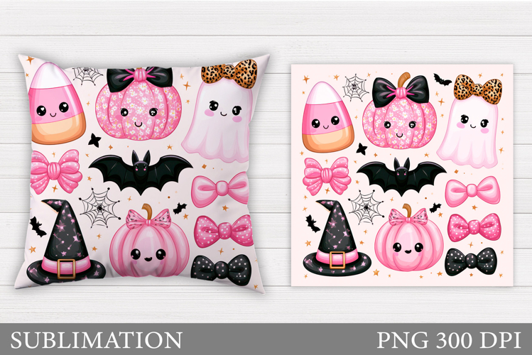 Cute Halloween Pillow Design. Cute Halloween Sublimation