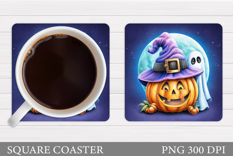 Halloween Pumpkin Coaster. Halloween Coaster Sublimation