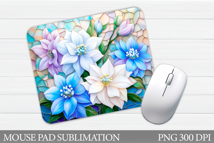 Flowers Mouse Pad Sublimation. Floral Mouse Pad Design