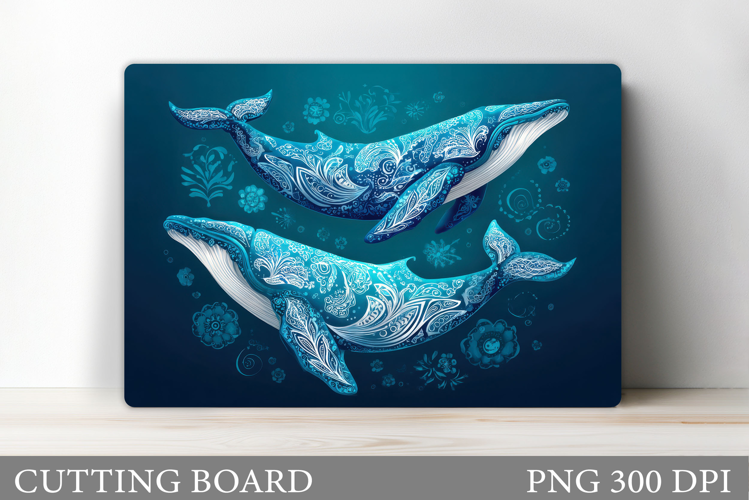 Whale Cutting Board Design. Whale Sublimation