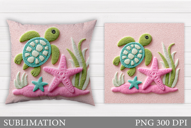 Sea Turtle Pillow Design. Sea Turtle Sublimation