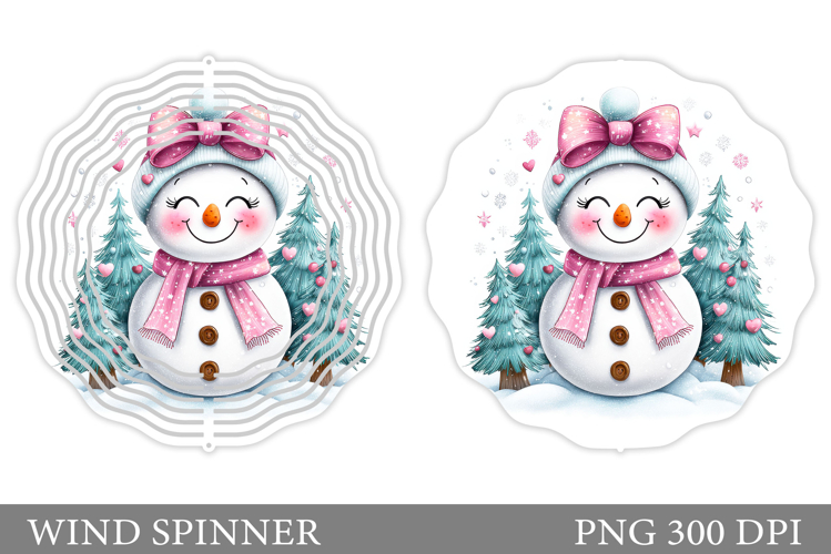Christmas Wind Spinner. Cute Snowman Wind Spinner Design