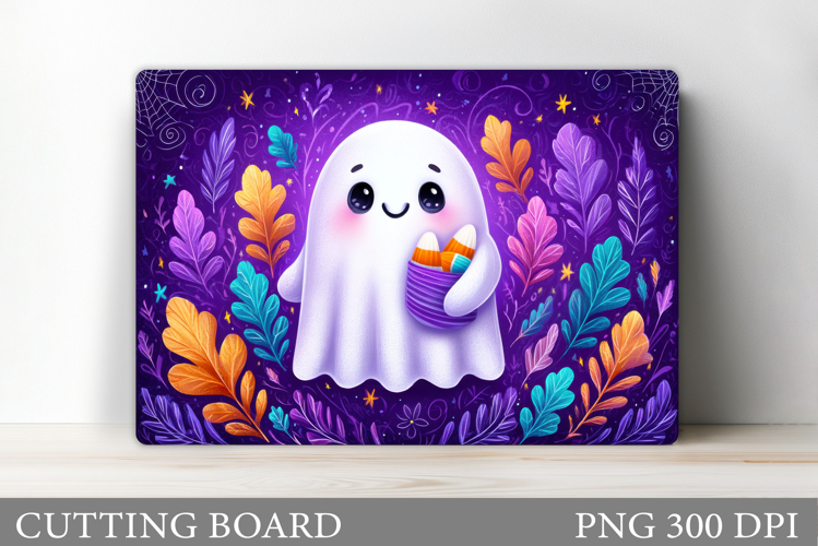 Ghost Cutting Board Sublimation. Halloween Cutting Board