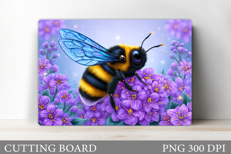 Bee Cutting Board Design. Flowers Kitchen Cutting Board