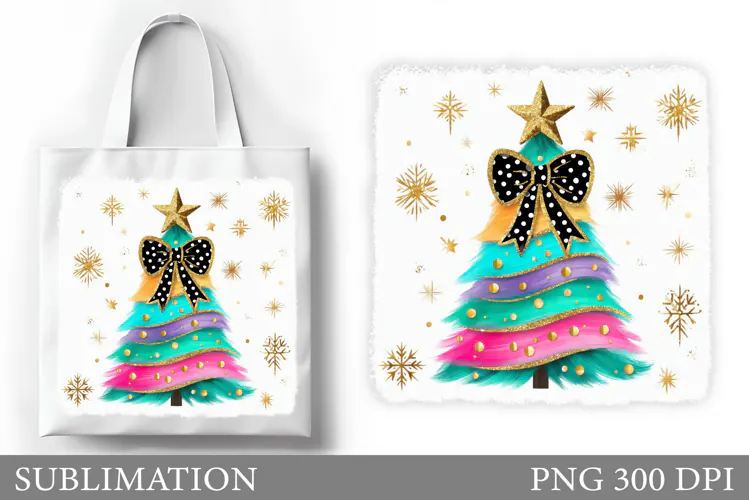 Christmas Tree Tote Bag. Christmas Tote Bag Design
