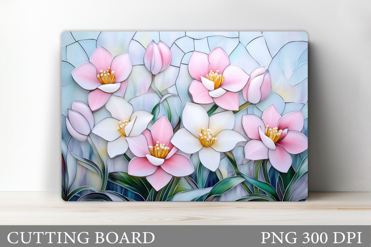 Flowers Cutting Board. Floral Cutting Board Sublimation