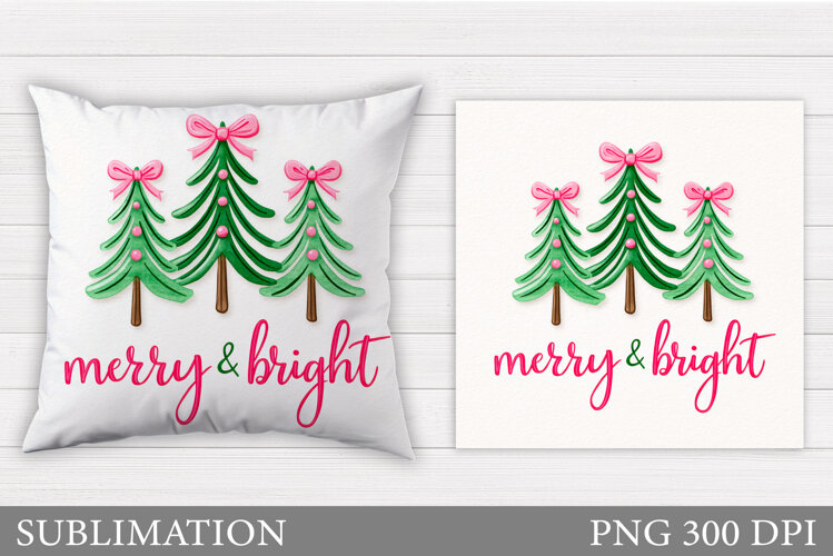 Christmas Pillow Design. Christmas Sublimation example image 1