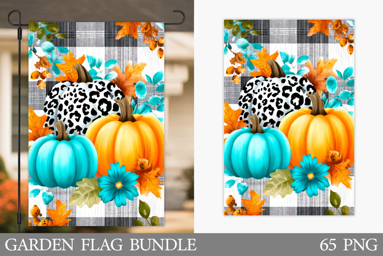 Fall Pumpkin Garden Flag. Fall Garden Flag Sublimation