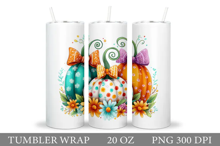 Pumpkin Tumbler Design. Pumpkin Sublimation