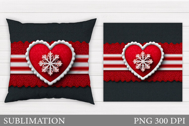 Christmas Pillow Design. Snowflake Pillow Sublimation example image 1