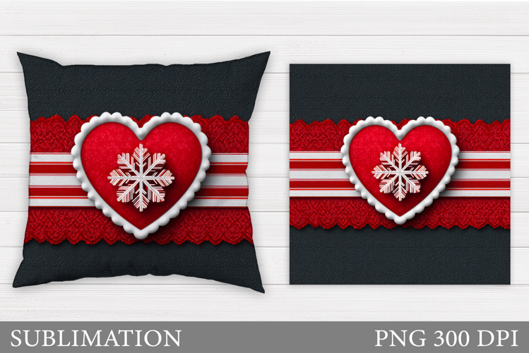 Christmas Pillow Design. Snowflake Pillow Sublimation