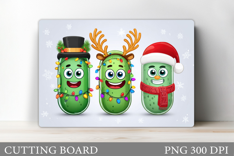 Christmas Pickle Cutting Board. Christmas Cutting Board