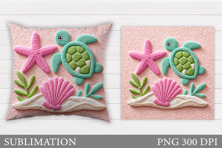 Turtle Pillow Sublimation. Turtle Sublimation