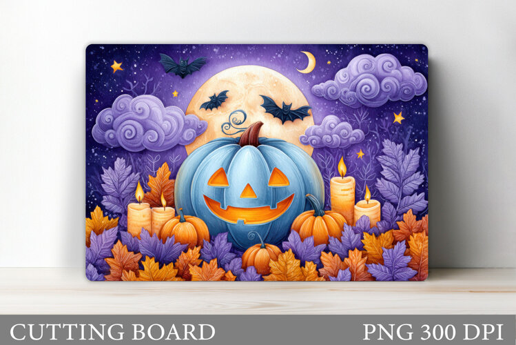 Halloween Pumpkin Cutting Board. Halloween Cutting Board example image 1