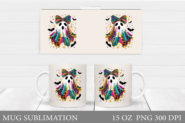 Ghost Mug Sublimation. Halloween Mug Design