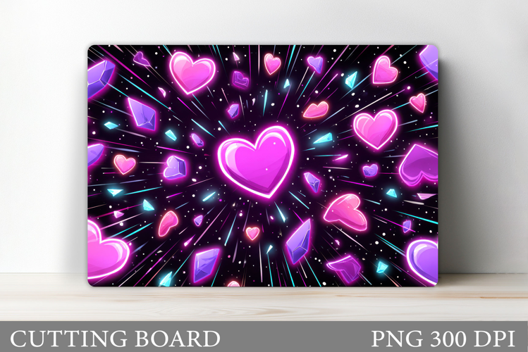 Hearts Cutting Board Design. Valentines Cutting Board