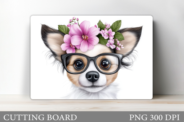 Cute Dog Cutting Board Design. Cute Dog Sublimation