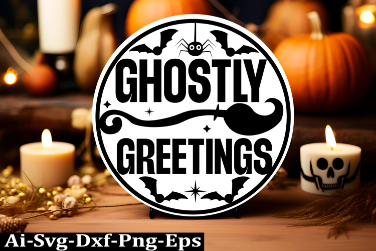 Halloween round sign svg design and Halloween quotes