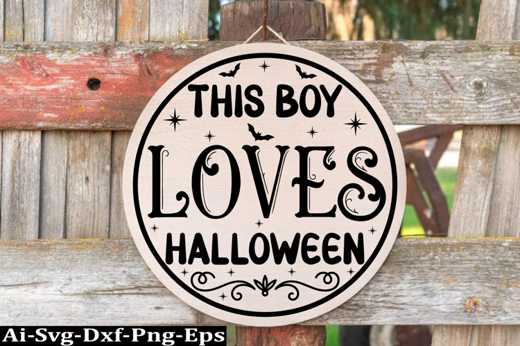 Halloween round sign svg design and Halloween quotes