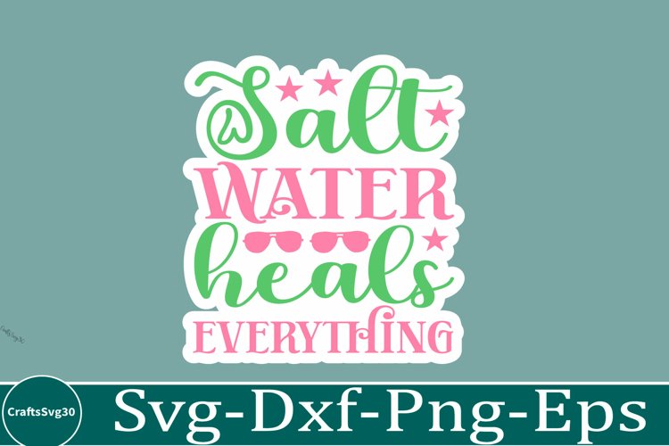 Summer sticker svg design Beach quotes Funny summer