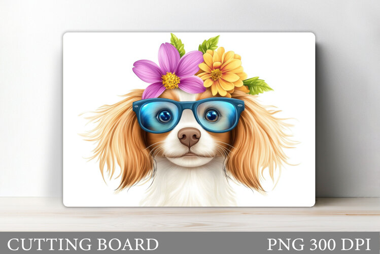 Cute Dog Cutting Board Design. Cute Dog Sublimation example image 1