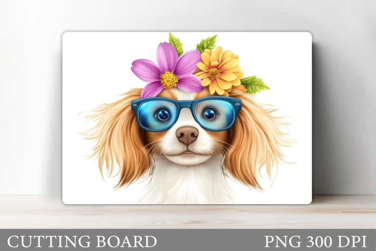 Cute Dog Cutting Board Design. Cute Dog Sublimation
