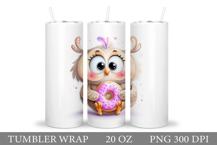 Cute Owl Tumbler Design. Owl Sublimation