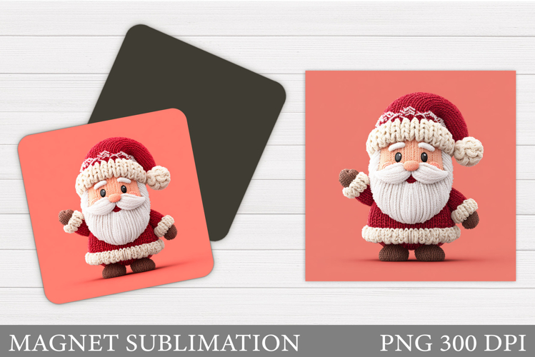Santa Claus Magnet Design. Christmas Magnet Sublimation
