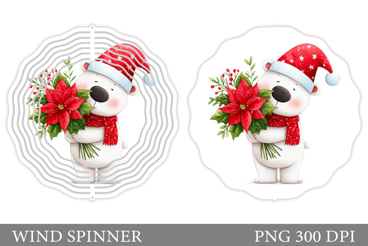 Christmas Bear Wind Spinner. Christmas Wind Spinner Design