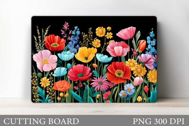 Flowers Cutting Board. Floral Cutting Board Sublimation
